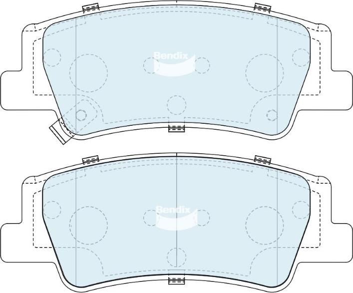 Bendix-AU DB2612 4WD - Гальмівні колодки, дискові гальма autocars.com.ua
