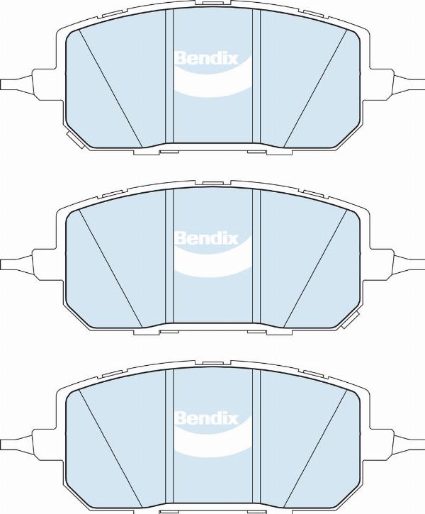 Bendix-AU DB2613GCT - Гальмівні колодки, дискові гальма autocars.com.ua
