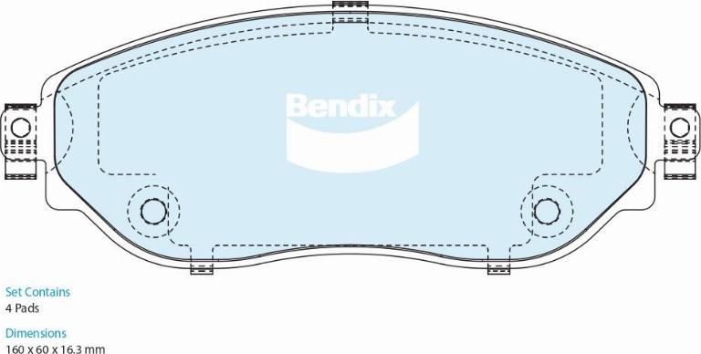 Bendix-AU DB2619 HD - Гальмівні колодки, дискові гальма autocars.com.ua