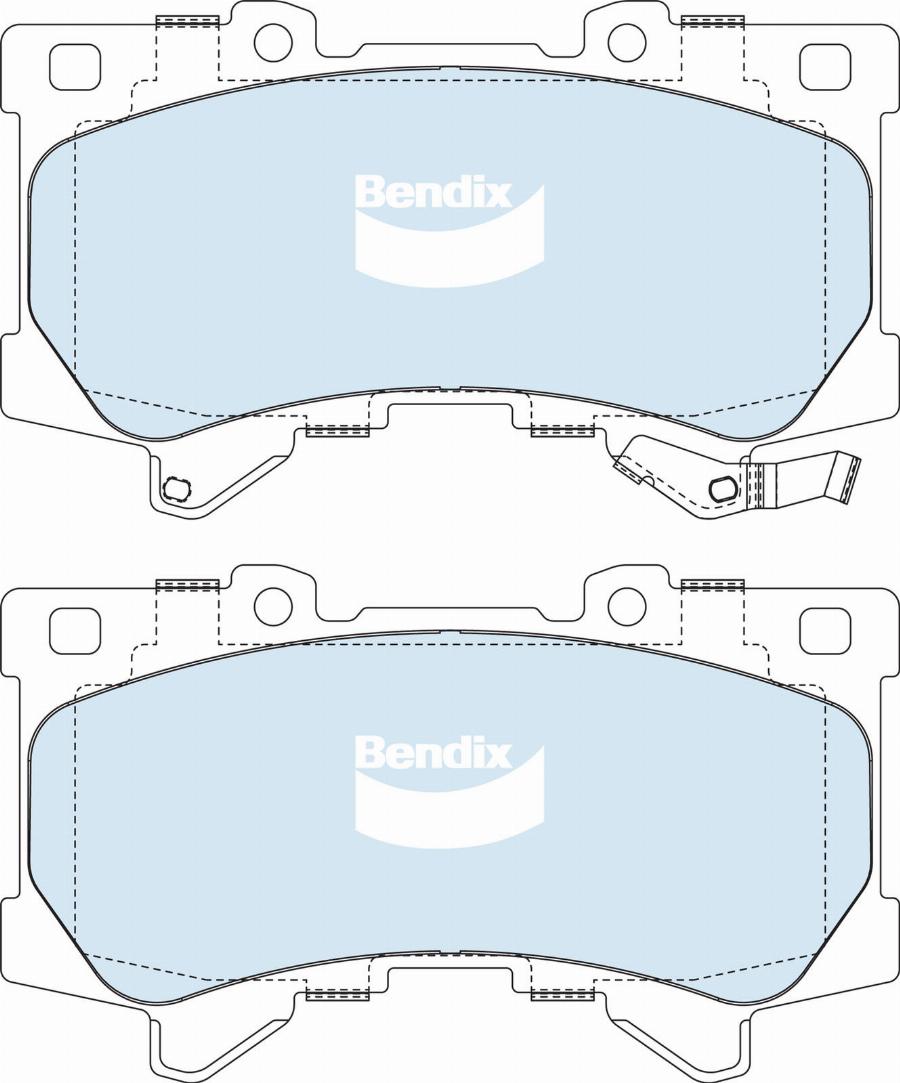 Bendix-AU DB2639 4WD - Гальмівні колодки, дискові гальма autocars.com.ua