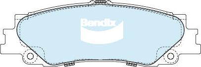 Bendix-AU DB2640 4WD - Гальмівні колодки, дискові гальма autocars.com.ua