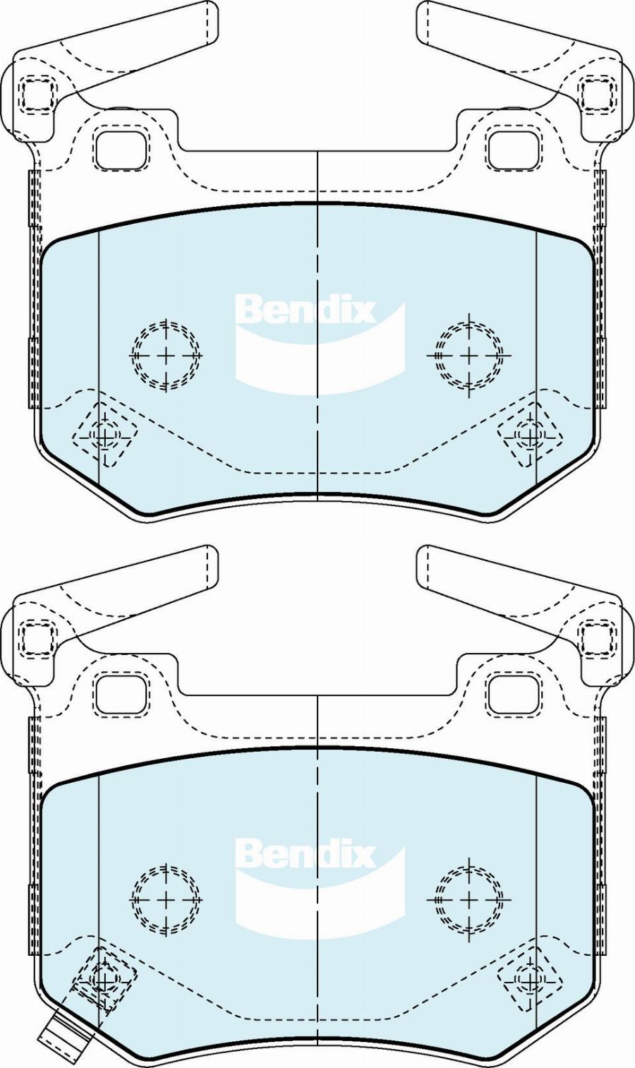 Bendix-AU DB2647 SRT - Гальмівні колодки, дискові гальма autocars.com.ua