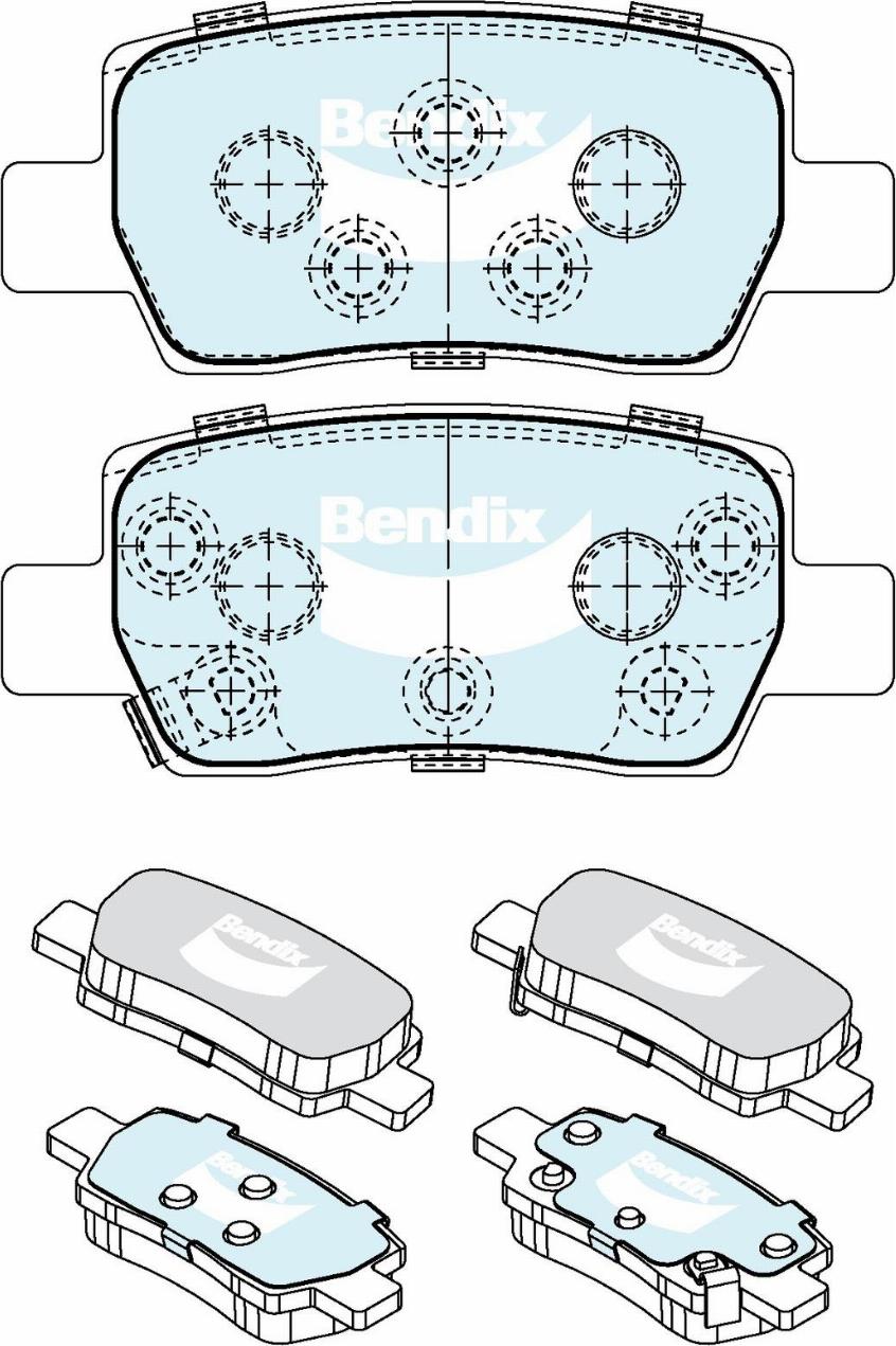 Bendix-AU DB2665 GCT - Гальмівні колодки, дискові гальма autocars.com.ua