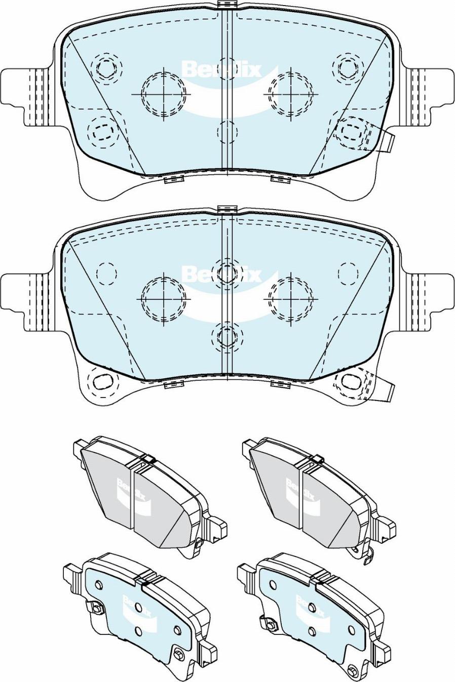Bendix-AU DB2667 4WD - Гальмівні колодки, дискові гальма autocars.com.ua