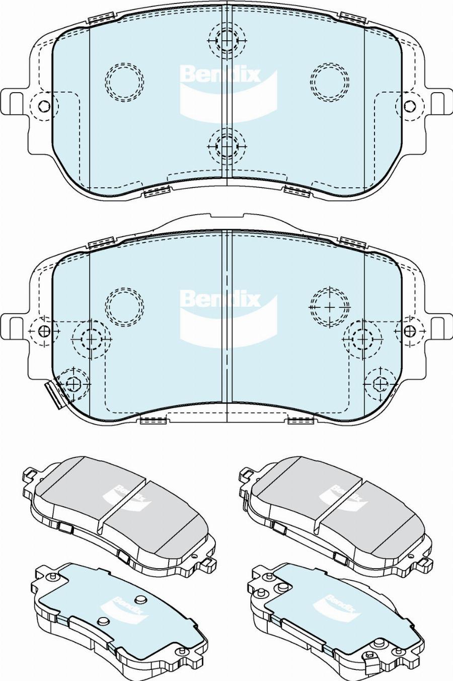 Bendix-AU DB2668 4WD - Гальмівні колодки, дискові гальма autocars.com.ua