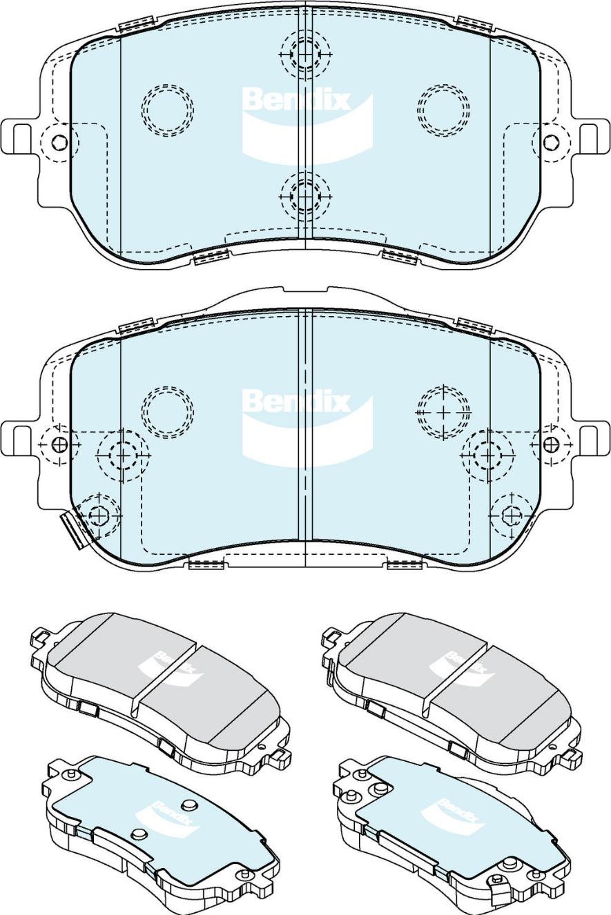 Bendix-AU DB2668 GCT - Гальмівні колодки, дискові гальма autocars.com.ua