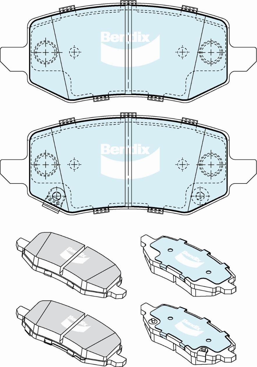 Bendix-AU DB2688 4WD - Гальмівні колодки, дискові гальма autocars.com.ua