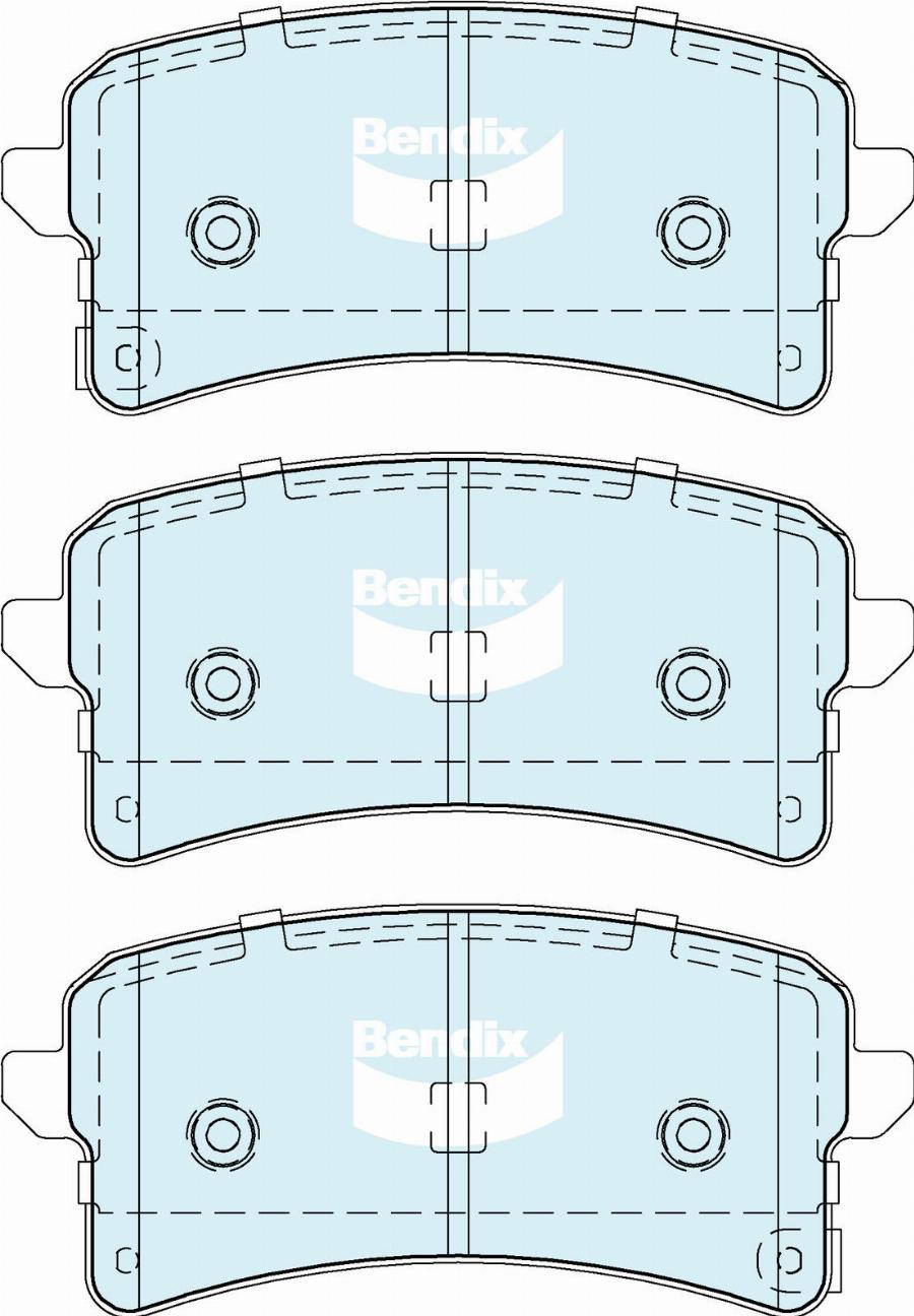 Bendix-AU DB2709 4WD - Гальмівні колодки, дискові гальма autocars.com.ua