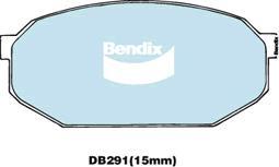 Bendix-AU DB291 GCT - Гальмівні колодки, дискові гальма autocars.com.ua