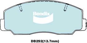 Bendix-AU DB292 -4WD - Гальмівні колодки, дискові гальма autocars.com.ua