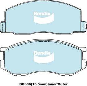 Bendix-AU DB306 -4WD - Тормозные колодки, дисковые, комплект autodnr.net