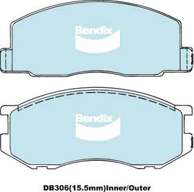 Bendix-AU DB306 GCT - Тормозные колодки, дисковые, комплект autodnr.net