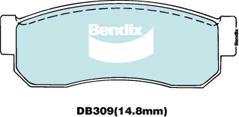 Bendix-AU DB309 GCT - Гальмівні колодки, дискові гальма autocars.com.ua