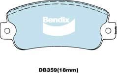 Bendix-AU DB359 GCT - Гальмівні колодки, дискові гальма autocars.com.ua