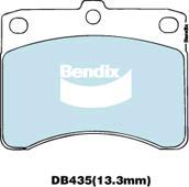 Bendix-AU DB435 GCT - Гальмівні колодки, дискові гальма autocars.com.ua
