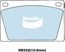 Bendix-AU DB522 GCT - Гальмівні колодки, дискові гальма autocars.com.ua