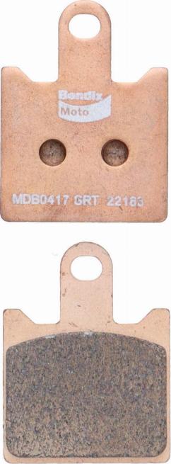 Bendix-AU MDB0417 SRT - Гальмівні колодки, дискові гальма autocars.com.ua