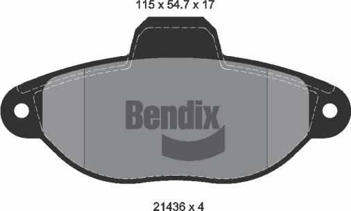 BENDIX Braking BPD1007 - Гальмівні колодки, дискові гальма autocars.com.ua