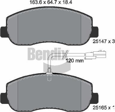 BENDIX Braking BPD1037 - Гальмівні колодки, дискові гальма autocars.com.ua