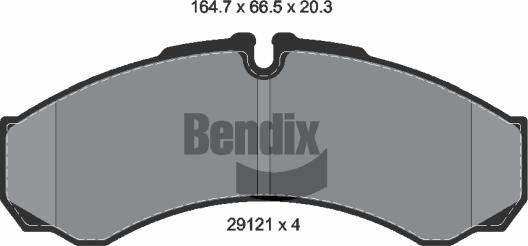 BENDIX Braking BPD1059 - Гальмівні колодки, дискові гальма autocars.com.ua