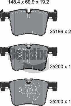 BENDIX Braking BPD1078 - Гальмівні колодки, дискові гальма autocars.com.ua