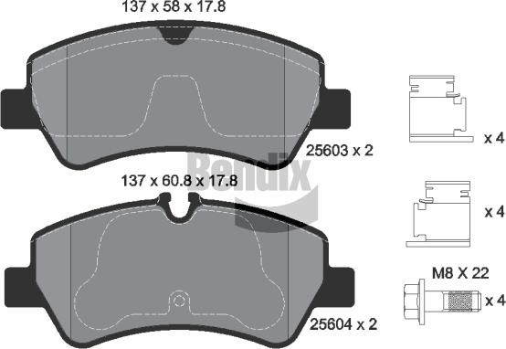 BENDIX Braking BPD1081 - Гальмівні колодки, дискові гальма autocars.com.ua