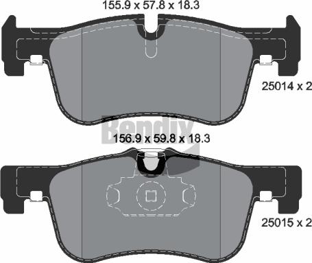 BENDIX Braking BPD1085 - Гальмівні колодки, дискові гальма autocars.com.ua