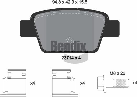 BENDIX Braking BPD1120 - Гальмівні колодки, дискові гальма autocars.com.ua
