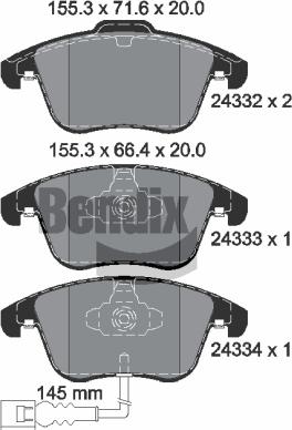 BENDIX Braking BPD1149 - Гальмівні колодки, дискові гальма autocars.com.ua