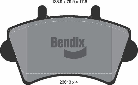 BENDIX Braking BPD1155 - Гальмівні колодки, дискові гальма autocars.com.ua