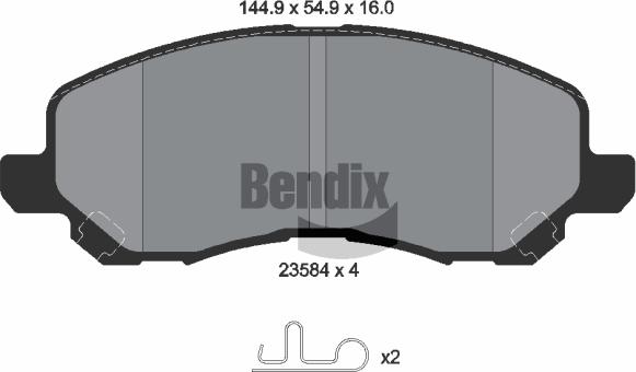 BENDIX Braking BPD1221 - Гальмівні колодки, дискові гальма autocars.com.ua