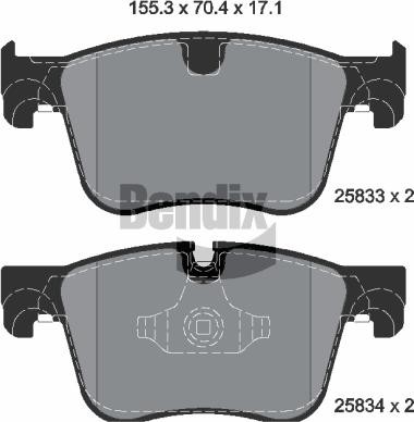 BENDIX Braking BPD1270 - Гальмівні колодки, дискові гальма autocars.com.ua