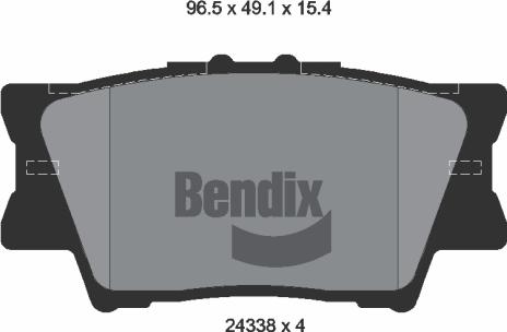 BENDIX Braking BPD1271 - Гальмівні колодки, дискові гальма autocars.com.ua