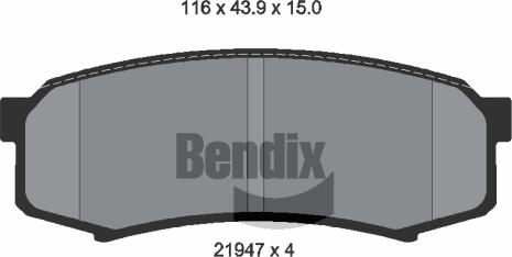 BENDIX Braking BPD1294 - Гальмівні колодки, дискові гальма autocars.com.ua