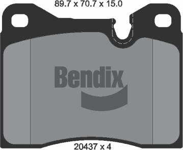 BENDIX Braking BPD1315 - Гальмівні колодки, дискові гальма autocars.com.ua