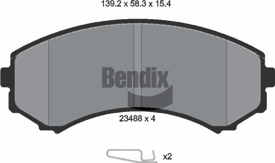 BENDIX Braking BPD1346 - Гальмівні колодки, дискові гальма autocars.com.ua