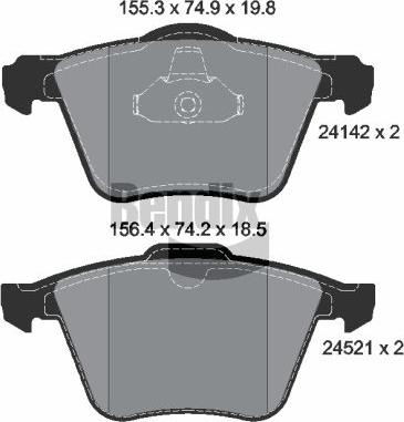 BENDIX Braking BPD1348 - Гальмівні колодки, дискові гальма autocars.com.ua