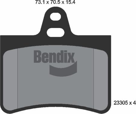 BENDIX Braking BPD1353 - Гальмівні колодки, дискові гальма autocars.com.ua