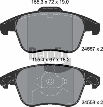 BENDIX Braking BPD1361 - Гальмівні колодки, дискові гальма autocars.com.ua