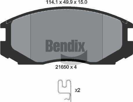 BENDIX Braking BPD1410 - Гальмівні колодки, дискові гальма autocars.com.ua