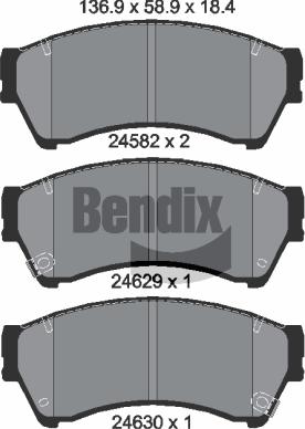 BENDIX Braking BPD1451 - Гальмівні колодки, дискові гальма autocars.com.ua