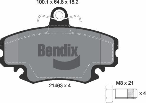 BENDIX Braking BPD1468 - Гальмівні колодки, дискові гальма autocars.com.ua