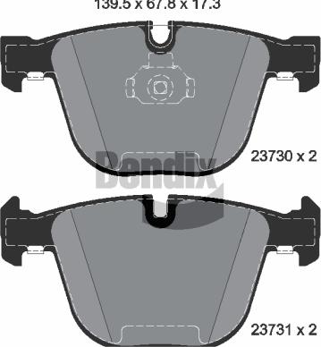 BENDIX Braking BPD1469 - Гальмівні колодки, дискові гальма autocars.com.ua