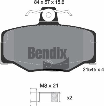 BENDIX Braking BPD1474 - Гальмівні колодки, дискові гальма autocars.com.ua