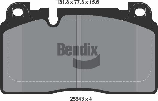 BENDIX Braking BPD1487 - Гальмівні колодки, дискові гальма autocars.com.ua
