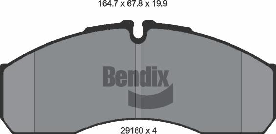 BENDIX Braking BPD1495 - Гальмівні колодки, дискові гальма autocars.com.ua