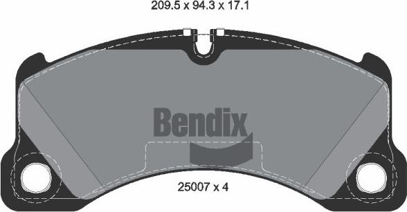 BENDIX Braking BPD1502 - Гальмівні колодки, дискові гальма autocars.com.ua