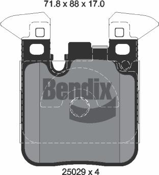 BENDIX Braking BPD1510 - Гальмівні колодки, дискові гальма autocars.com.ua