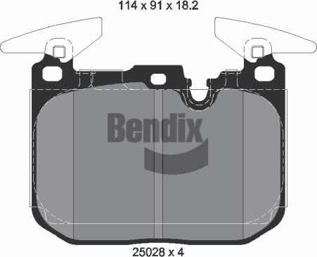 BENDIX Braking BPD1513 - Гальмівні колодки, дискові гальма autocars.com.ua