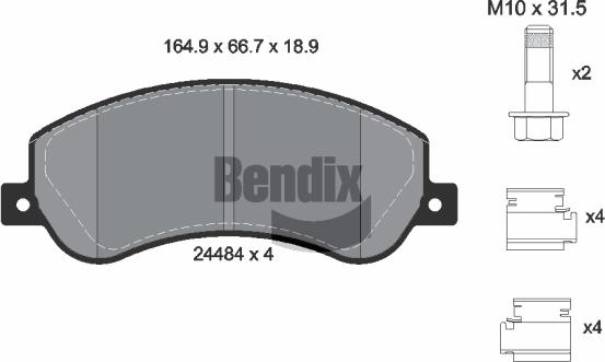 BENDIX Braking BPD1530 - Гальмівні колодки, дискові гальма autocars.com.ua